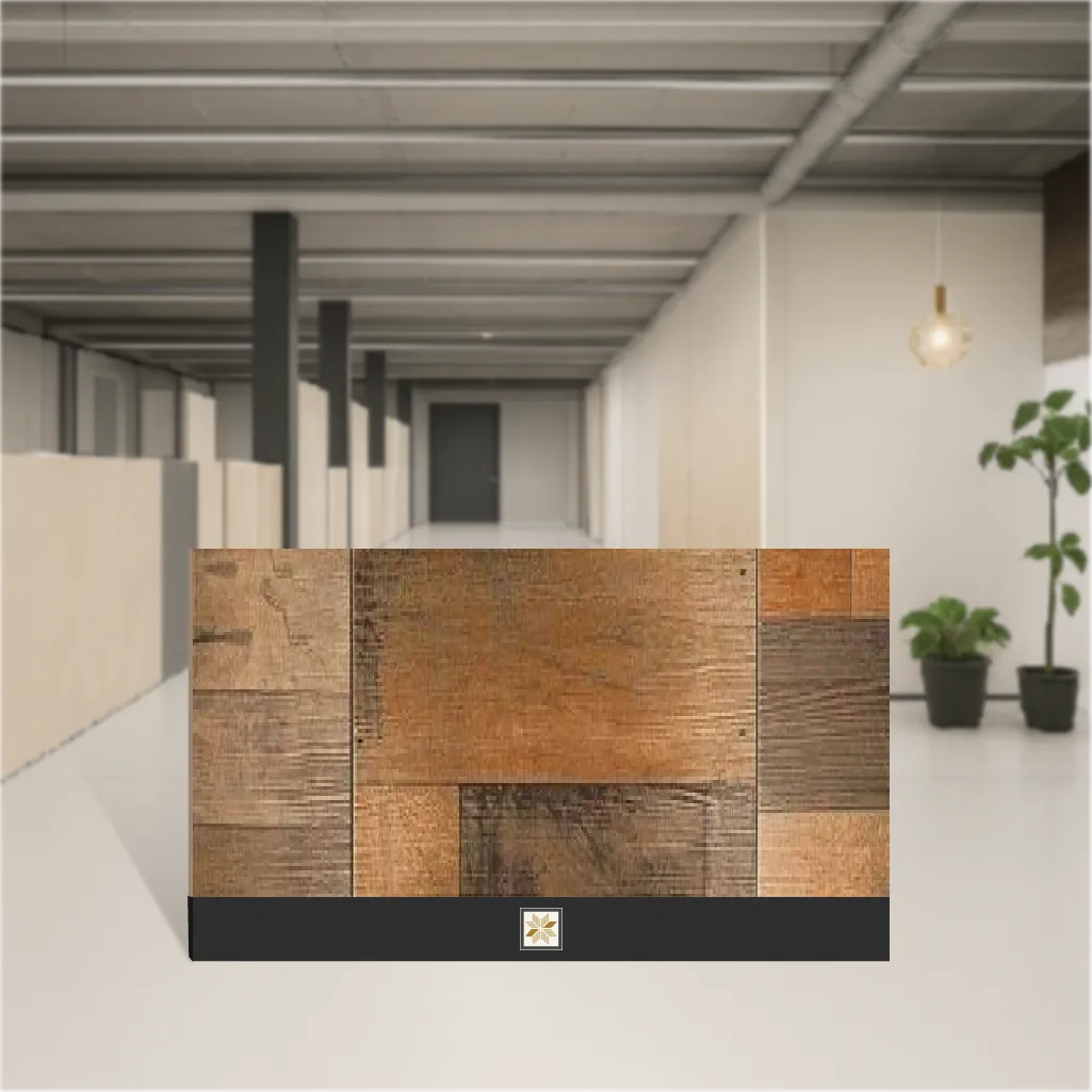 Hazelnut Brown Wooden Effect Rectangular Tiles TL-3569 (40x8 inch | 9.5 mm)