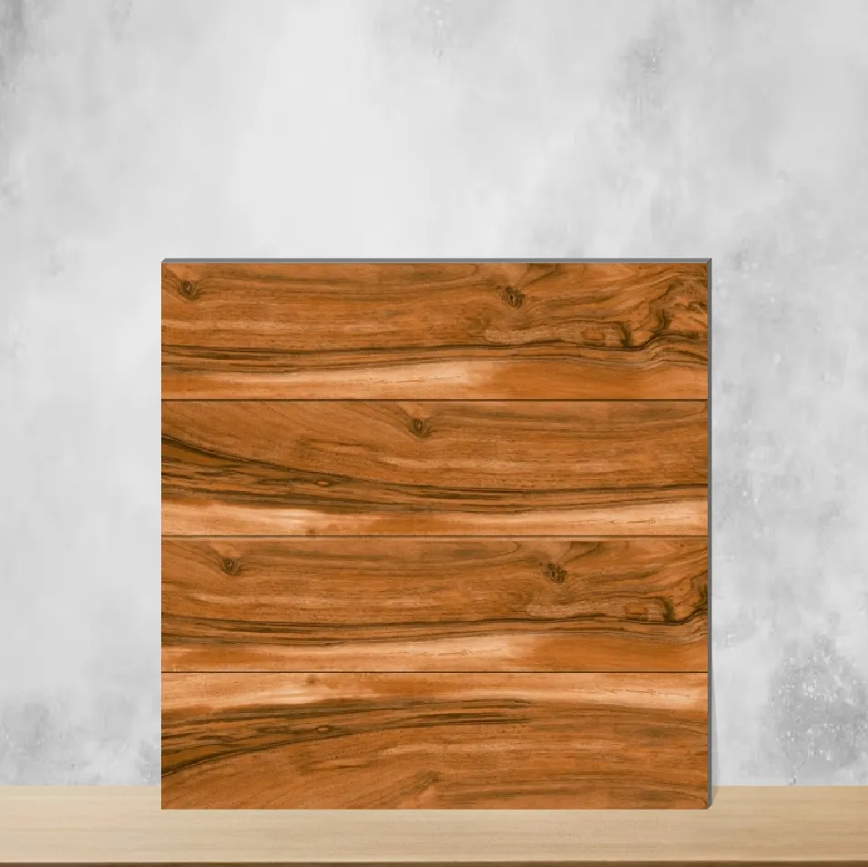 Vitrified Brown Wine Wooden Effect Matt Square Tiles TL-3638 (2x2 feet | 9.5 mm)