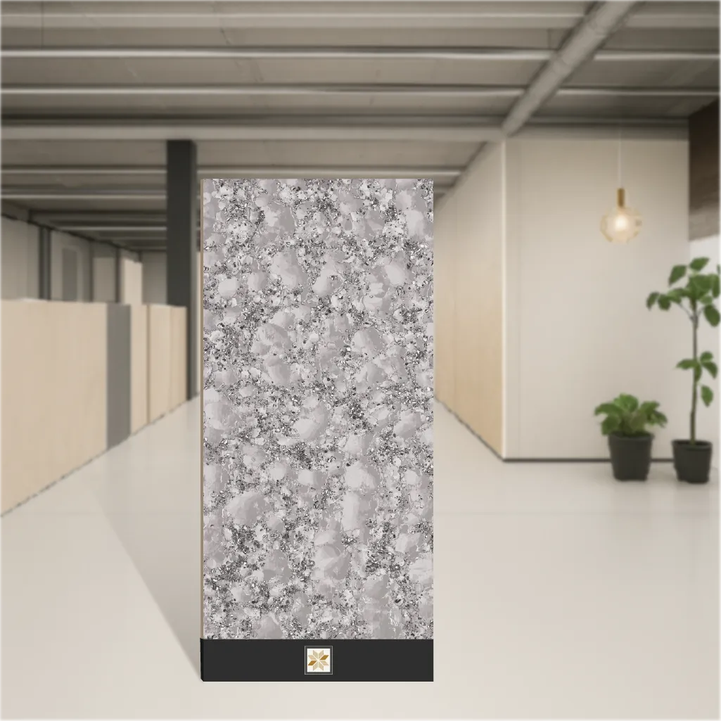 Vitrified Smoke Ash Marbles & Stones Glossy Rectangular Tiles TL-3667-B (4x2 feet | 9 mm)