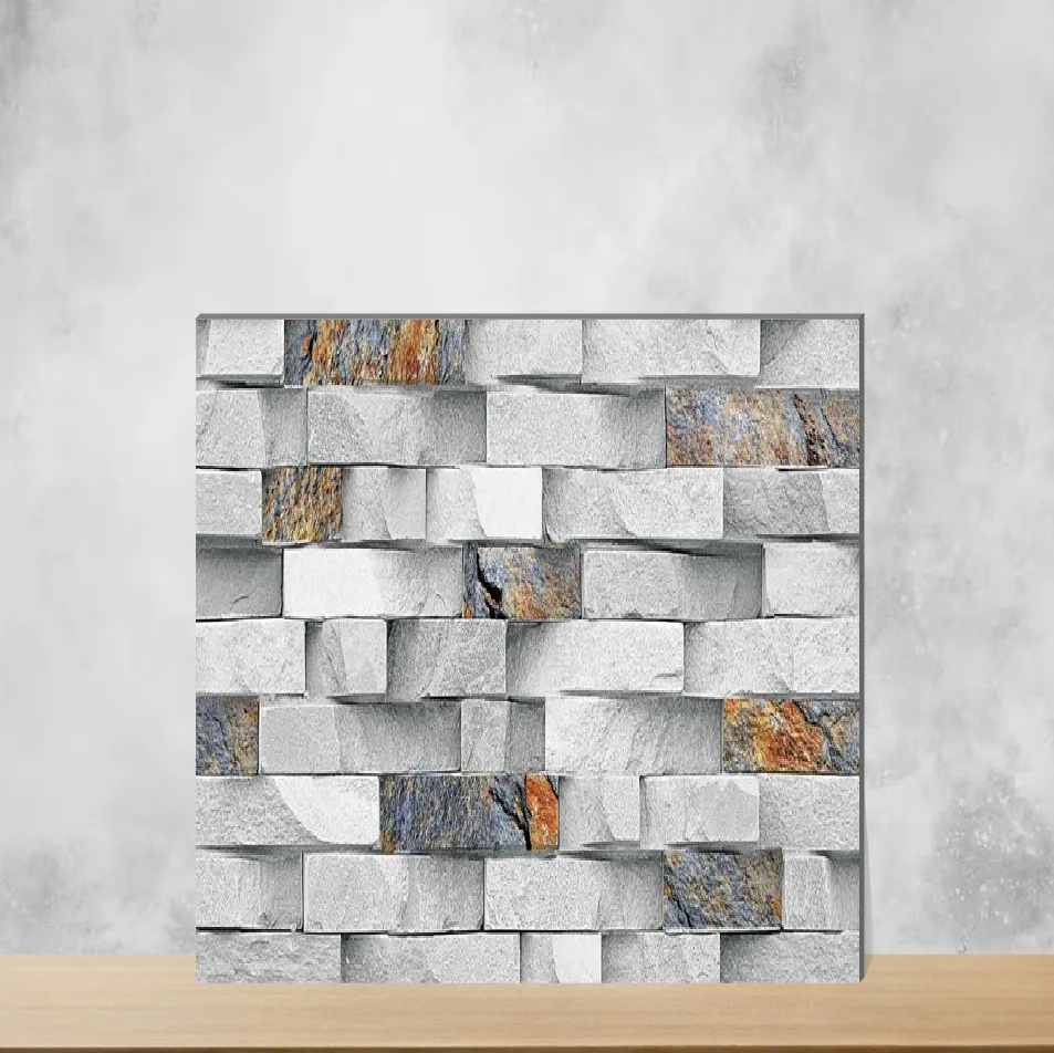 Vitrified Frost Pearl Marbles & Stones Sugar Rectangular Tiles TL-3688 (24x12 inch | 8 mm)