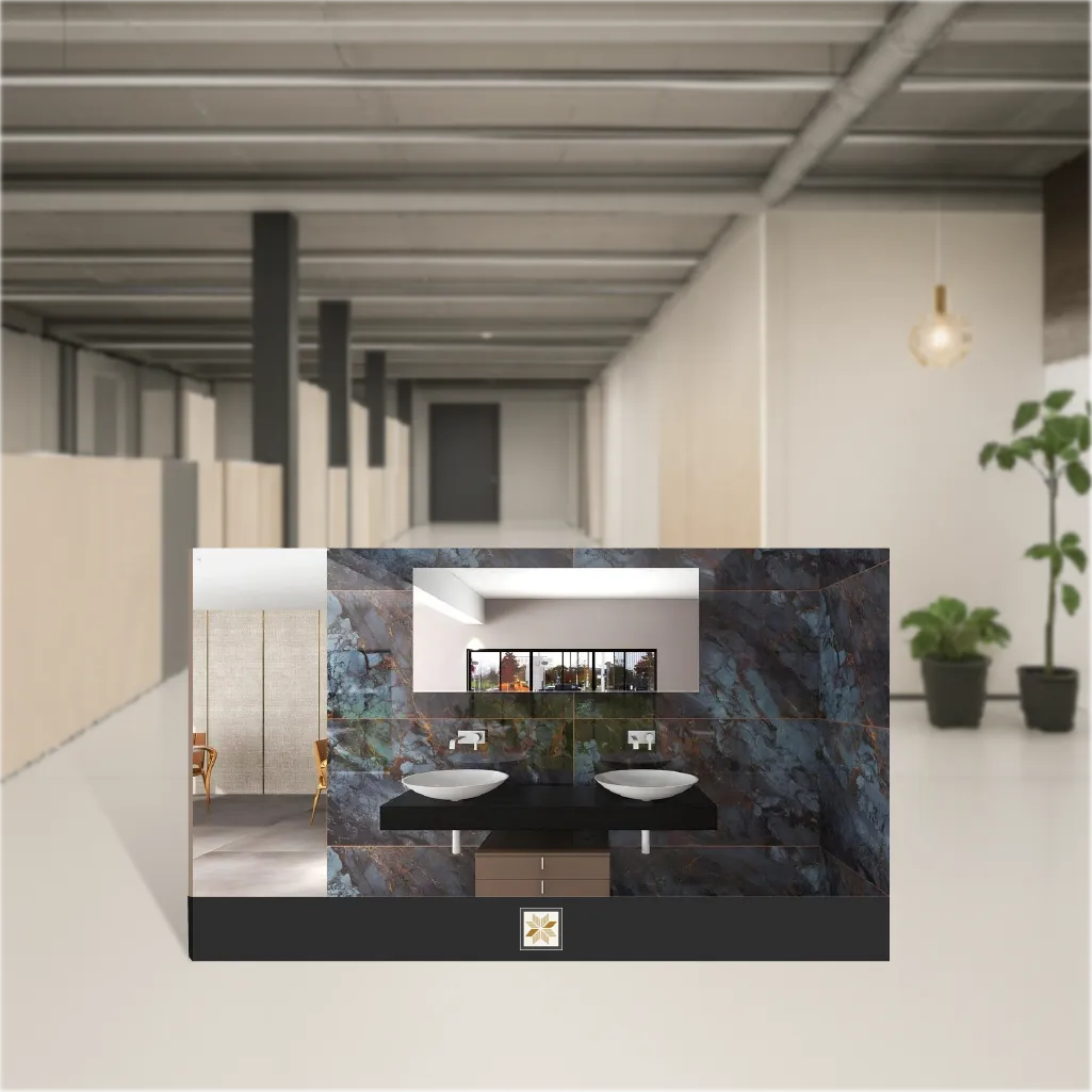 Aqua Drago Marbles & Stones Glossy Rectangular Tiles TL-3780 (5.3x2.7 feet | )