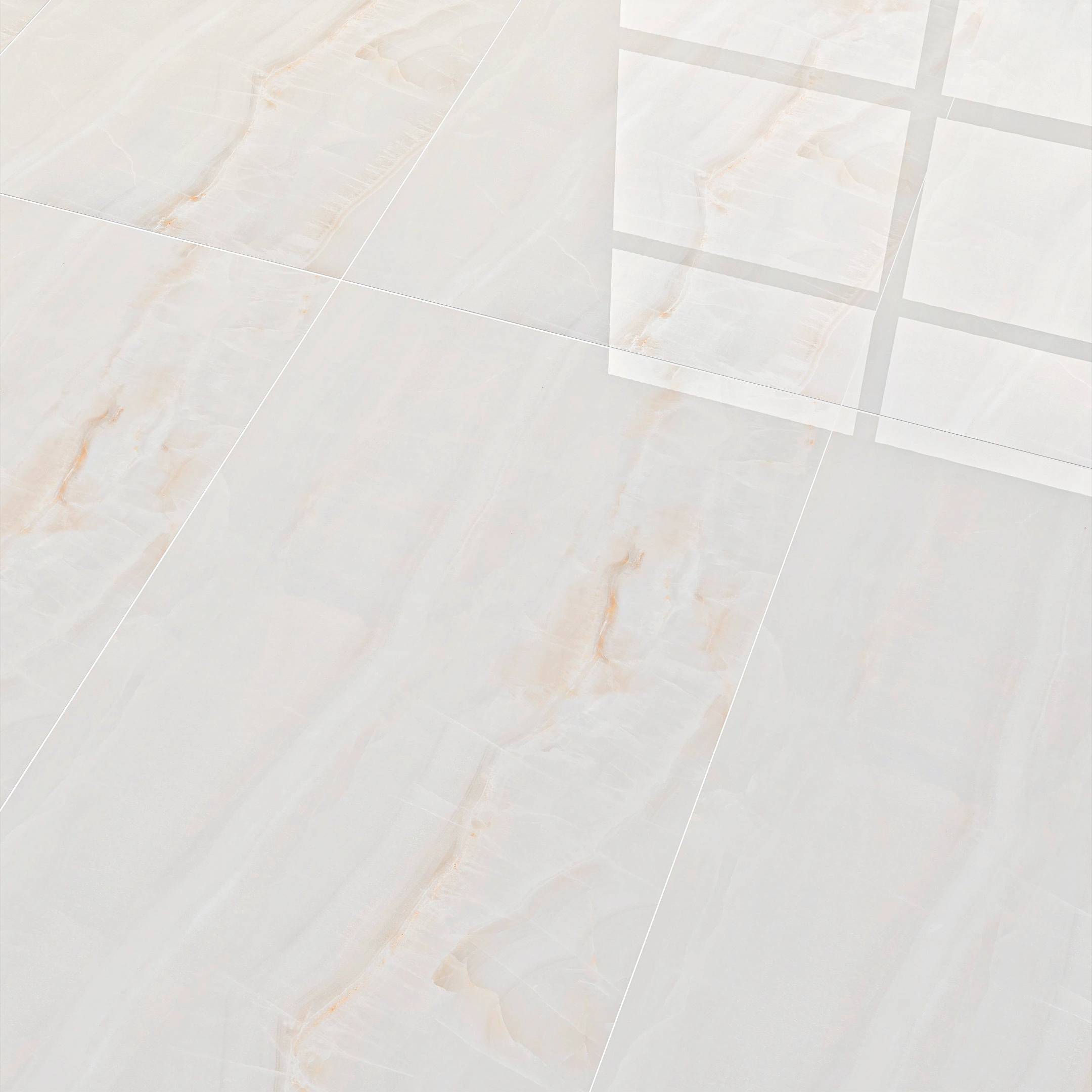 Vitrified Gravier Beige Pearl Marbles & Stones Hi-Glossy Rectangular Tiles TL-3791-B (4x2 feet | 9 mm)