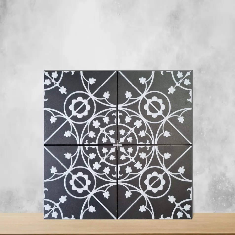 Vitrified Infinity Tropical Florals Square Tiles TL-142-B (8x8 inch | 9 mm)