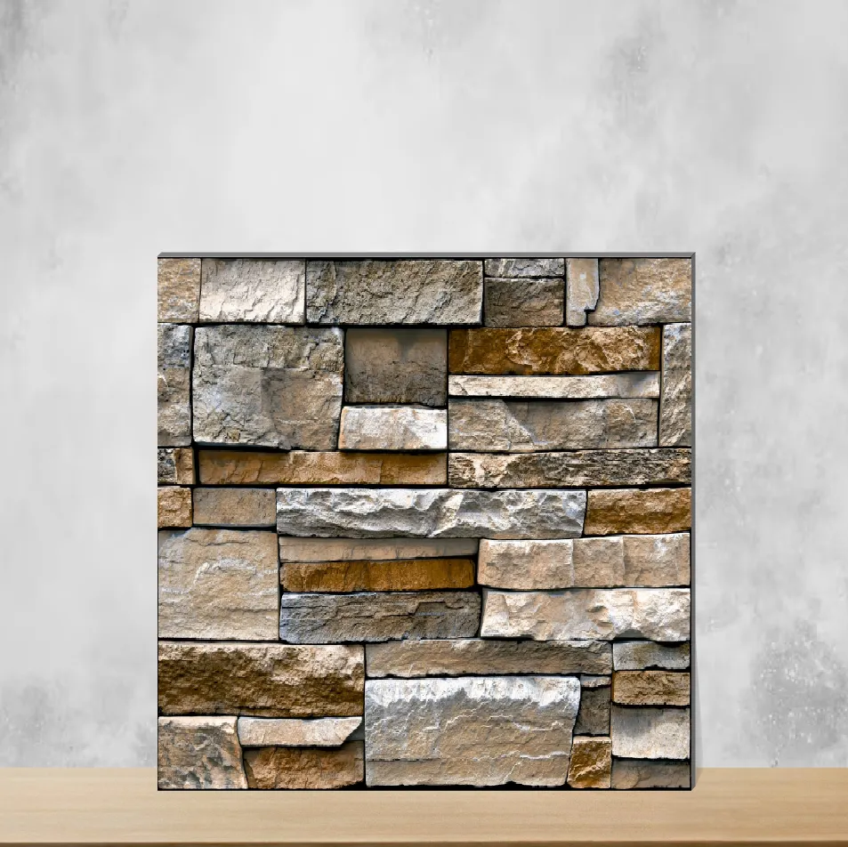 Vitrified Elevation Stone Matt Rectangular Tiles TL-3805-C (24x12 inch | 9 mm)