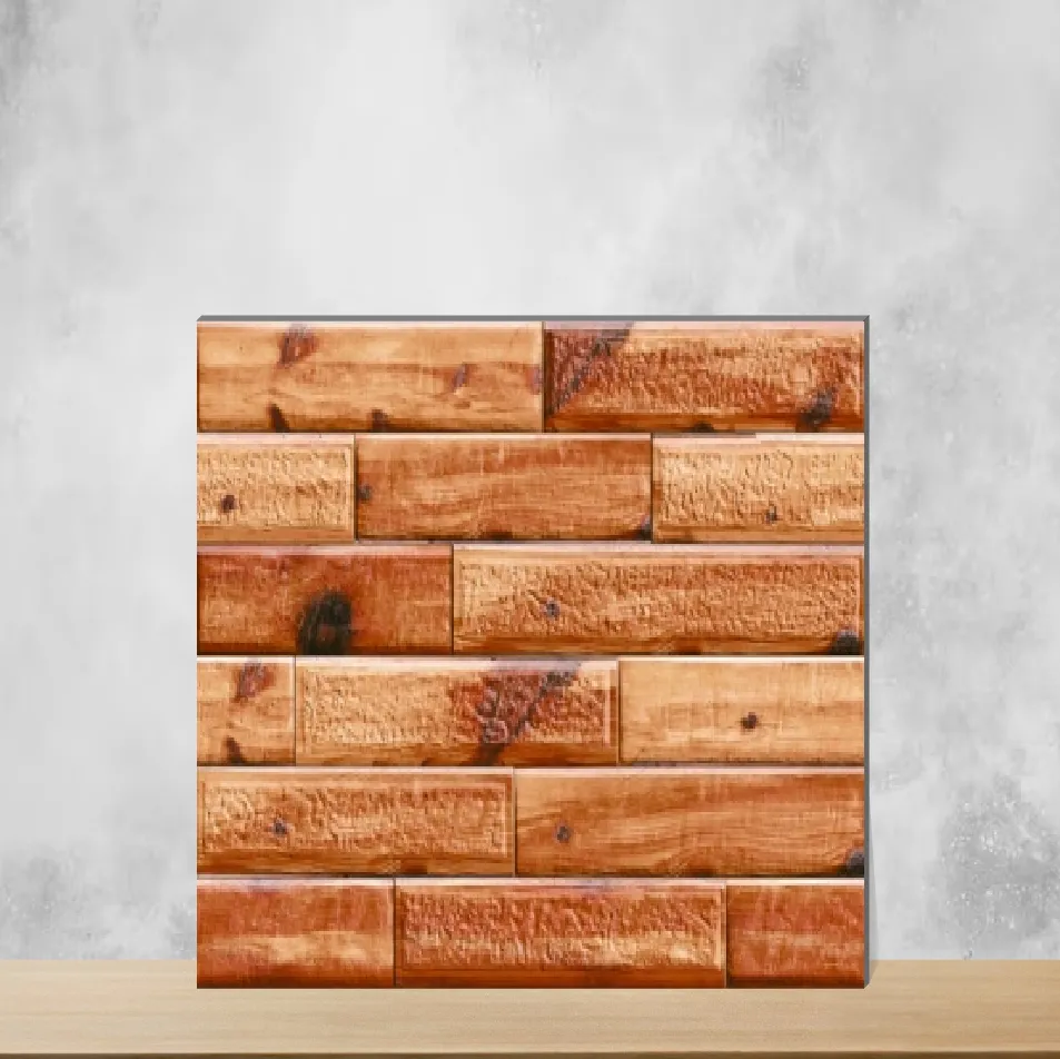 Ceramic Raw Umber Wooden Effect Matt Rectangular Tiles TL-4044 (12x18 inch | 8 mm)