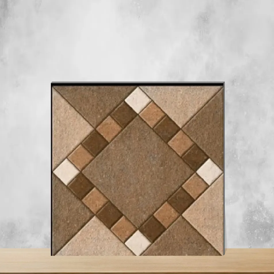 Vitrified Raw Umber Marbles & Stones Matt Square Tiles TL-4049 (16x16 inch | 12 mm)