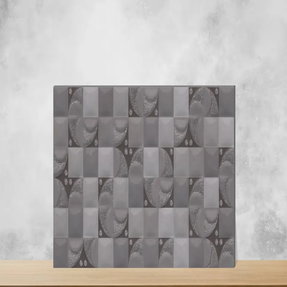 Ceramic Lustra Foggy Ash Decor Highlighter Tiles Satin Rectangular Tiles TL-4061-C (24x12 inch | 9 mm)