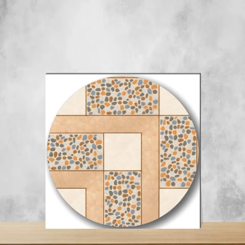 Vitrified Enigma Beige Geometric & Abstracts Matt Square Tiles TL-4200-B (16x16 inch | 12 mm)