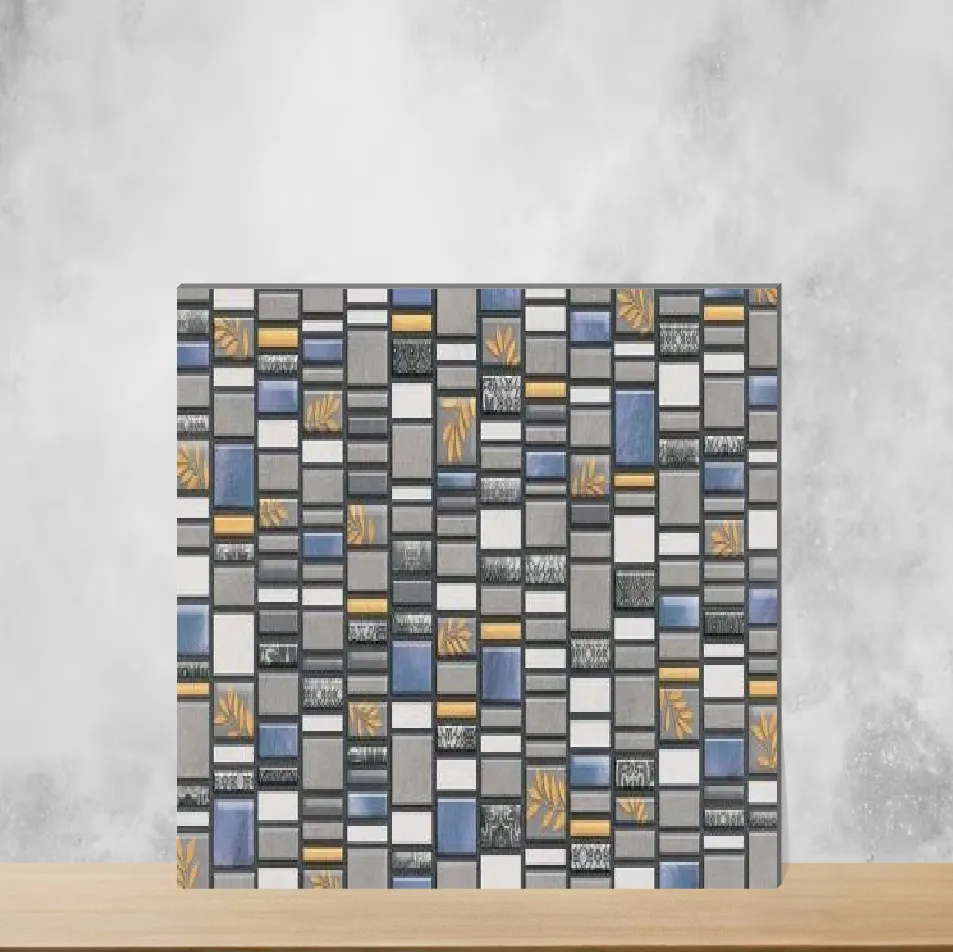 Ceramic Light Grey Quartz Highlighter Tiles Glossy Rectangular Tiles TL-4160-D (24x12 inch | 6 mm)