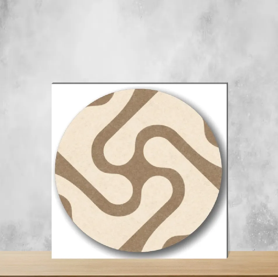 Vitrified Limbo Crema Geometric & Abstracts Matt Square Tiles TL-4195-G (16x16 inch | 12 mm)