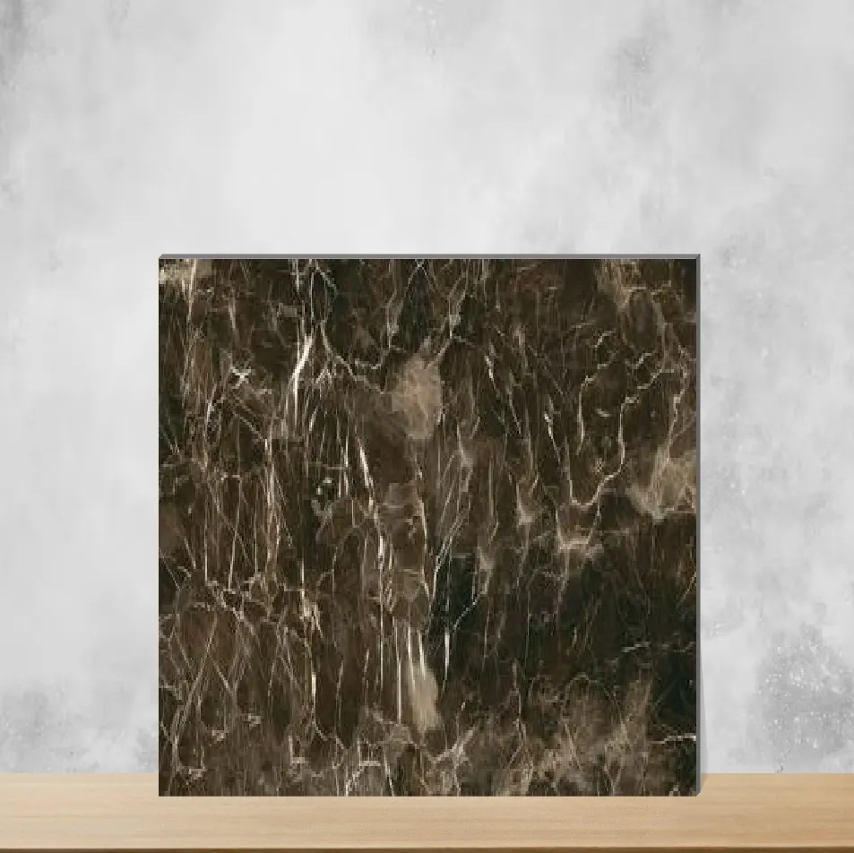 Ceramic Van Dyke Dark Marbles & Stones Glossy Rectangular Tiles TL-4137-B (24x12 inch | 6 mm)