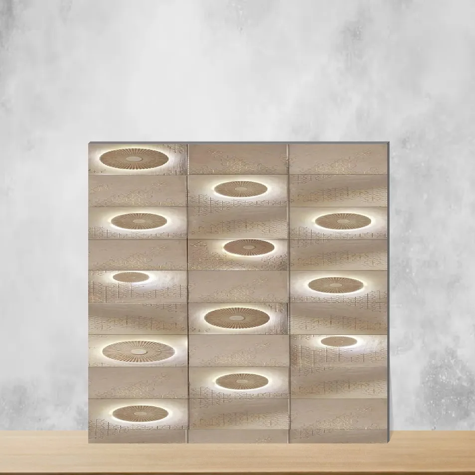 Celestial Grid Marbles & Stones Square Tiles TL-414 (2x2 feet | 9 mm)