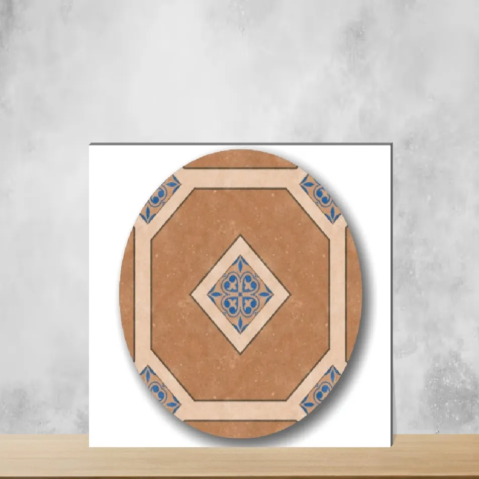 Vitrified Myst Brown Geometric & Abstracts Matt Square Tiles TL-4206-C (16x16 inch | 12 mm)