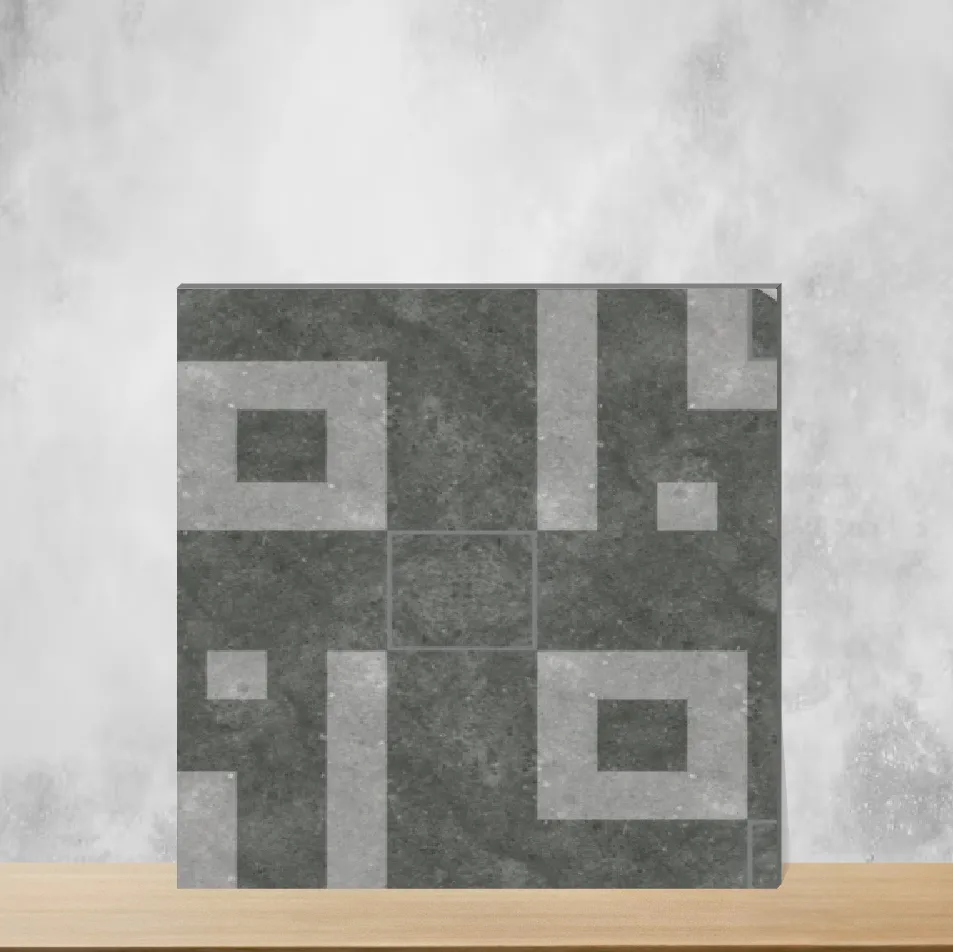 Vitrified Tetris Slate Geometric & Abstracts Matt Square Tiles TL-4209-I (16x16 inch | 12 mm)