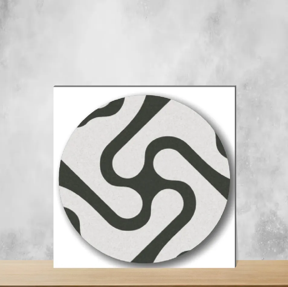 Vitrified Limbo Charcoal Geometric & Abstracts Matt Square Tiles TL-4195-J (16x16 inch | 12 mm)