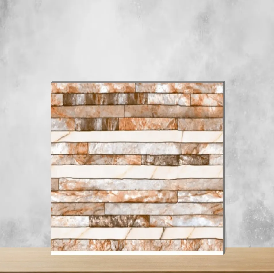 Ceramic Alabaster Beige Elevation Stone Matt Rectangular Tiles TL-4231 (12x18 inch | 8 mm)