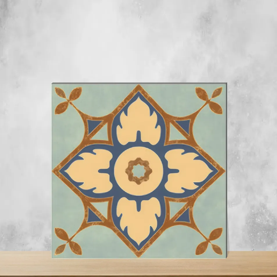 Ceramic Fire & Water Moroccans Matt Square Tiles TL-4239 (12x12 inch | 9 mm)