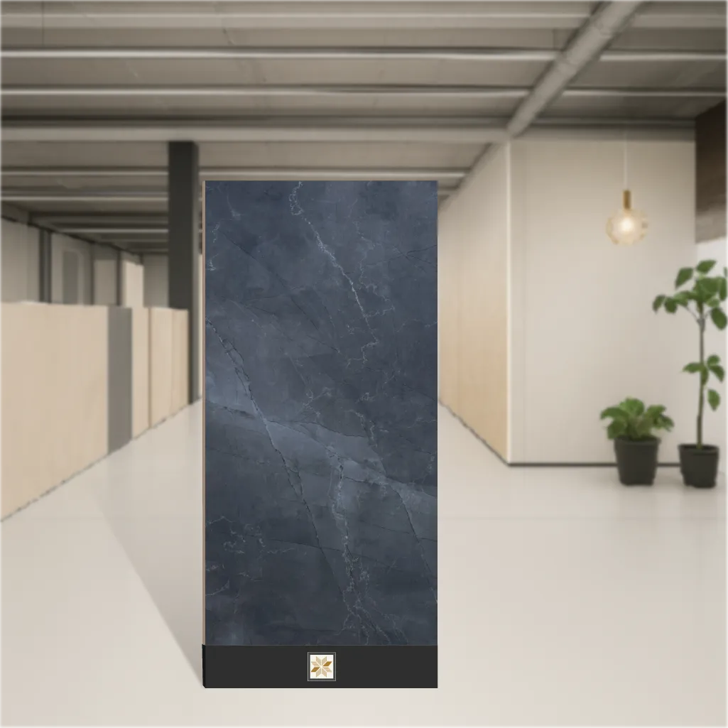 Vitrified Grey Mist Marbles & Stones Glossy Rectangular Tiles TL-4282 (4x2 feet | 9 mm)