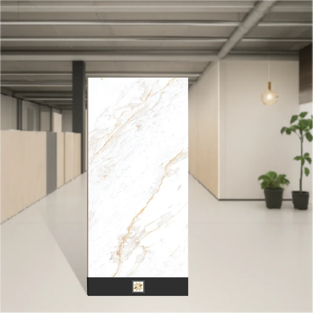 Vitrified Terravia Serolix Marbles & Stones Glossy Rectangular Tiles TL-4289 (4x2 feet | 8.5 mm)