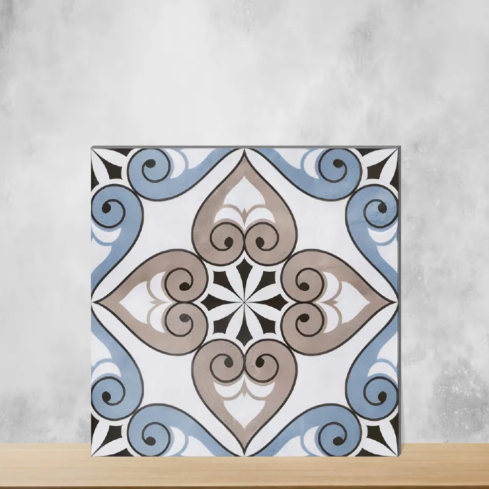 Ceramic Morblue Brown Moroccans Matt Square Tiles TL-4329 (12x12 inch | 9 mm)