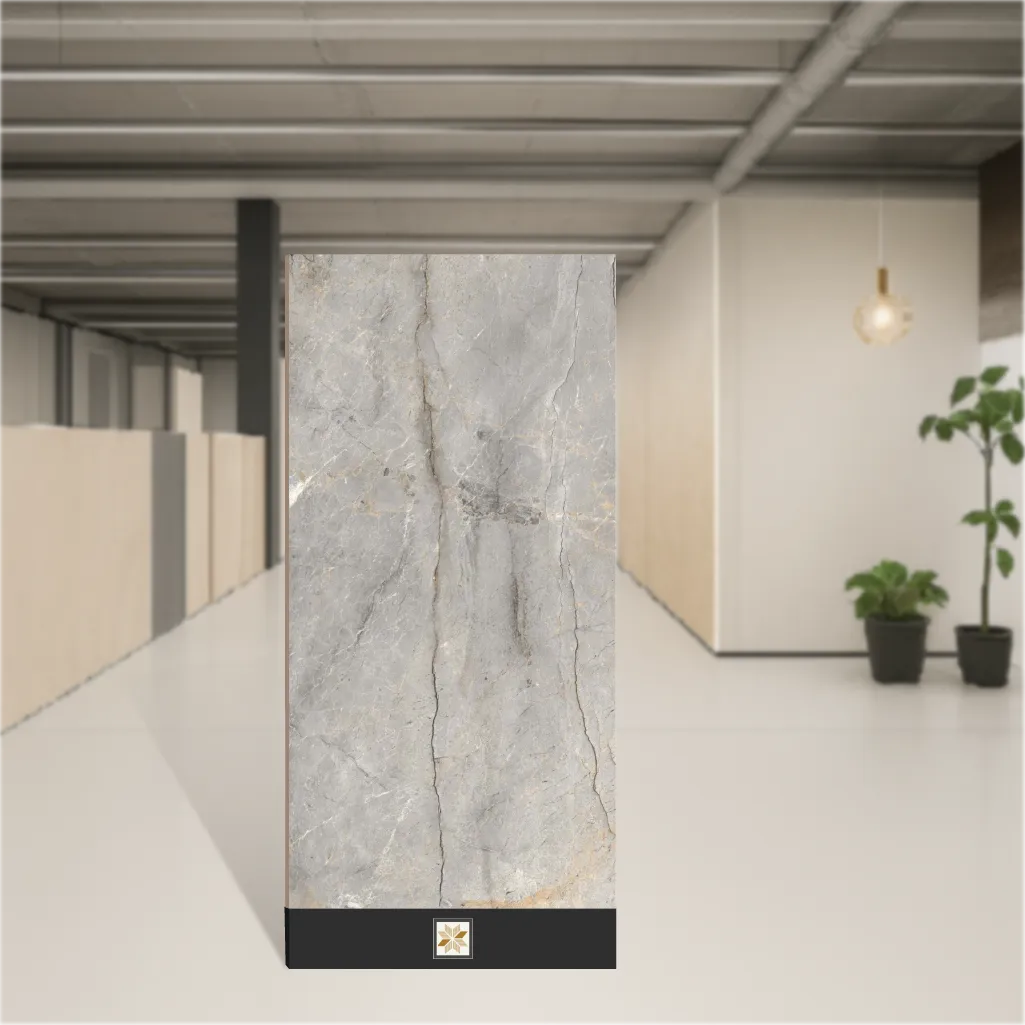 Vitrified Terravia Wavora Marbles & Stones Glossy Rectangular Tiles TL-4379-C (4x2 feet | 8.5 mm)