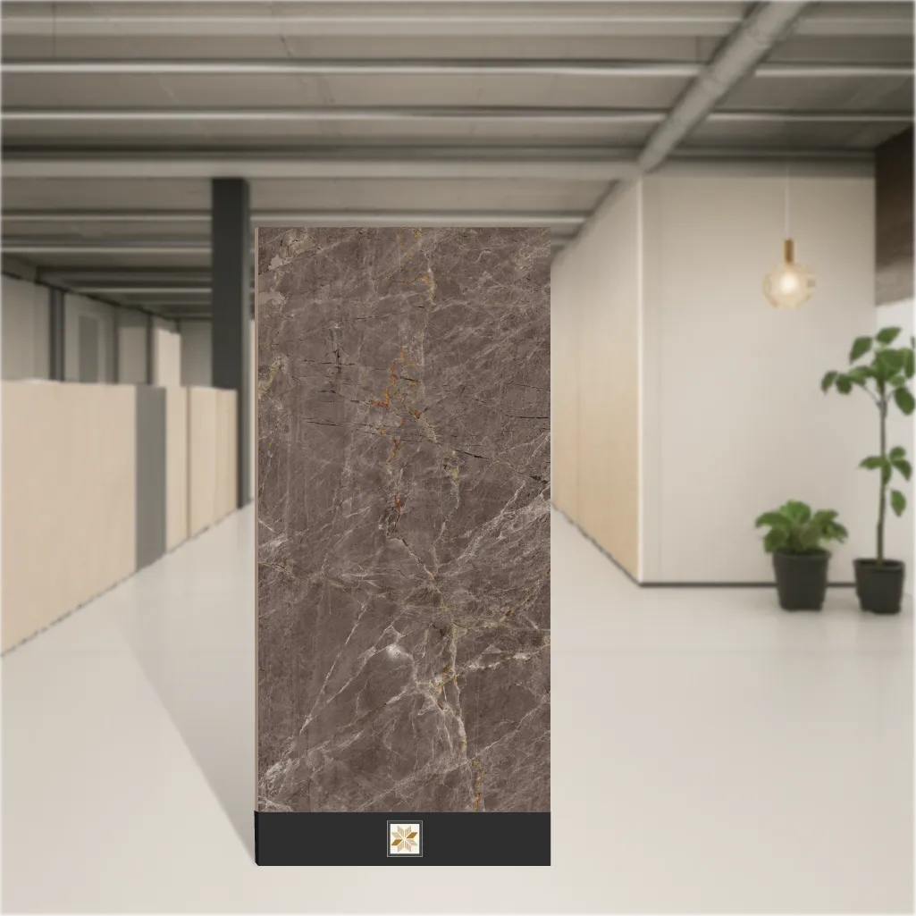 Vitrified Terravia Patacho Marbles & Stones Glossy Rectangular Tiles TL-4357-B (4x2 feet | 8.5 mm)