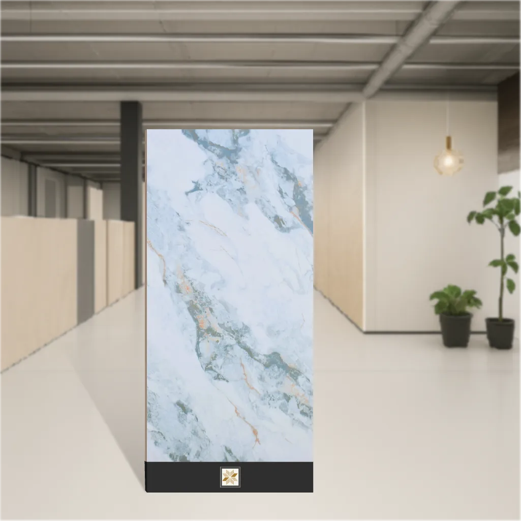 Vitrified Ice Luxe Marbles & Stones Glossy Rectangular Tiles TL-4394 (4x2 feet | 9 mm)