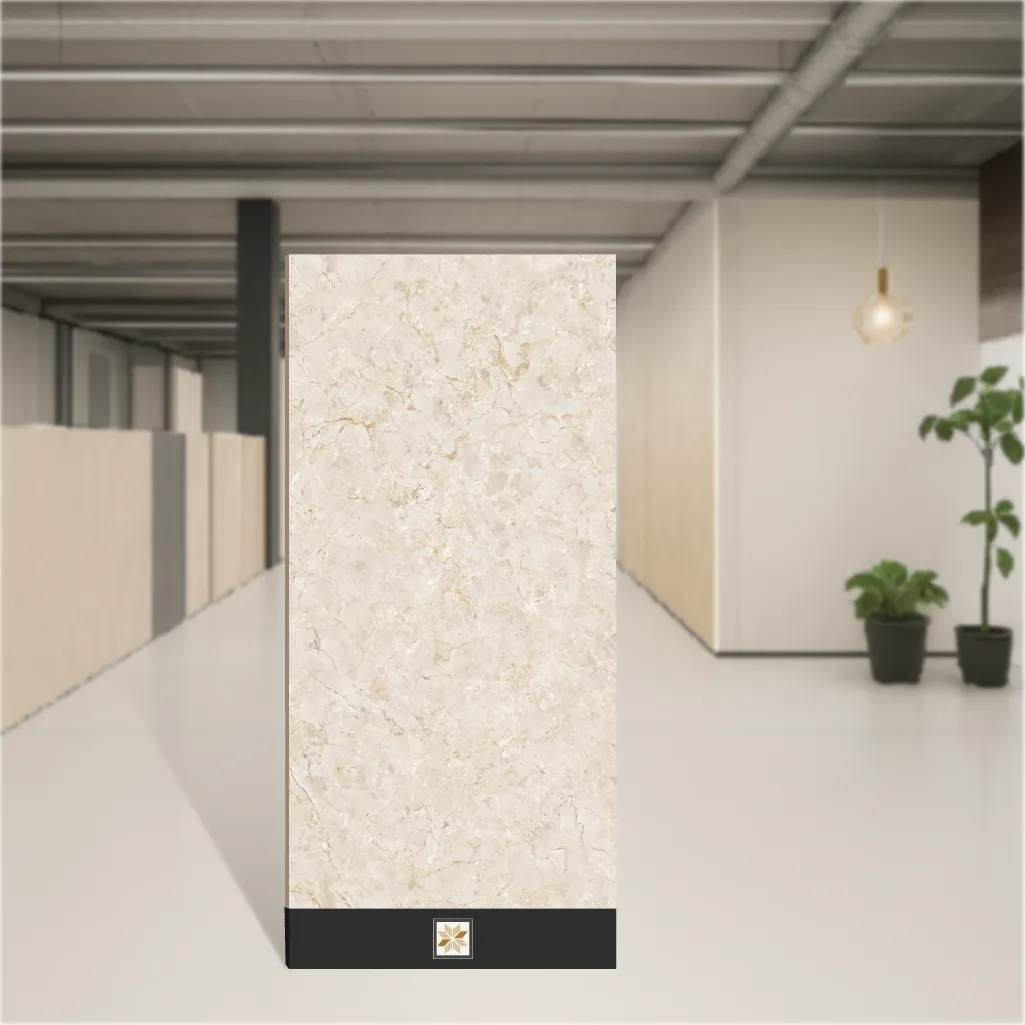 Vitrified Natural Nuba Marbles & Stones Glossy Rectangular Tiles TL-4395 (4x2 feet | 9 mm)