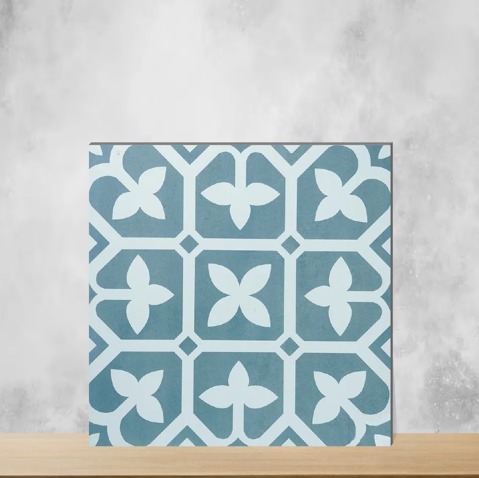 Vitrified Marine Blue Moroccans Matt Square Tiles TL-4443 (2x2 feet | 9.5 mm)