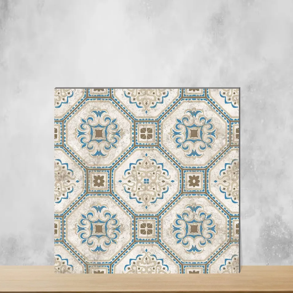 Vitrified Radiance Gilded Tesserae Moroccans Matt Square Tiles TL-4492 (2x2 feet | 9 mm)