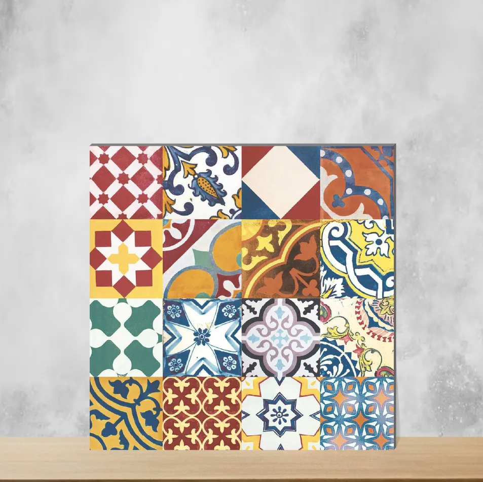 Vitrified Zellige Golden Klimt Moroccans Matt Square Tiles TL-4501 (12x12 inch | 9 mm)