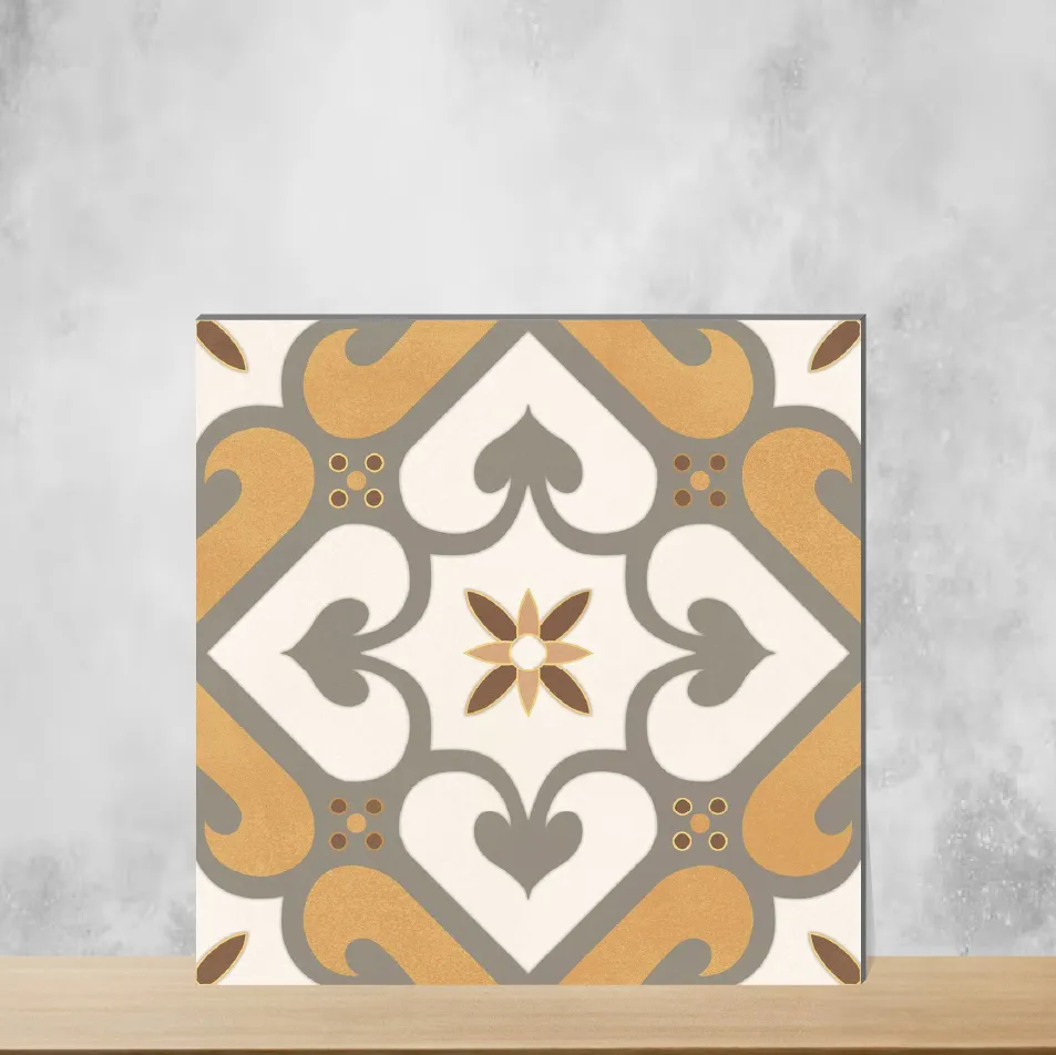 Vitrified Zellige Ivory Lattice Moroccans Matt Square Tiles TL-4560-C (12x12 inch | 9 mm)