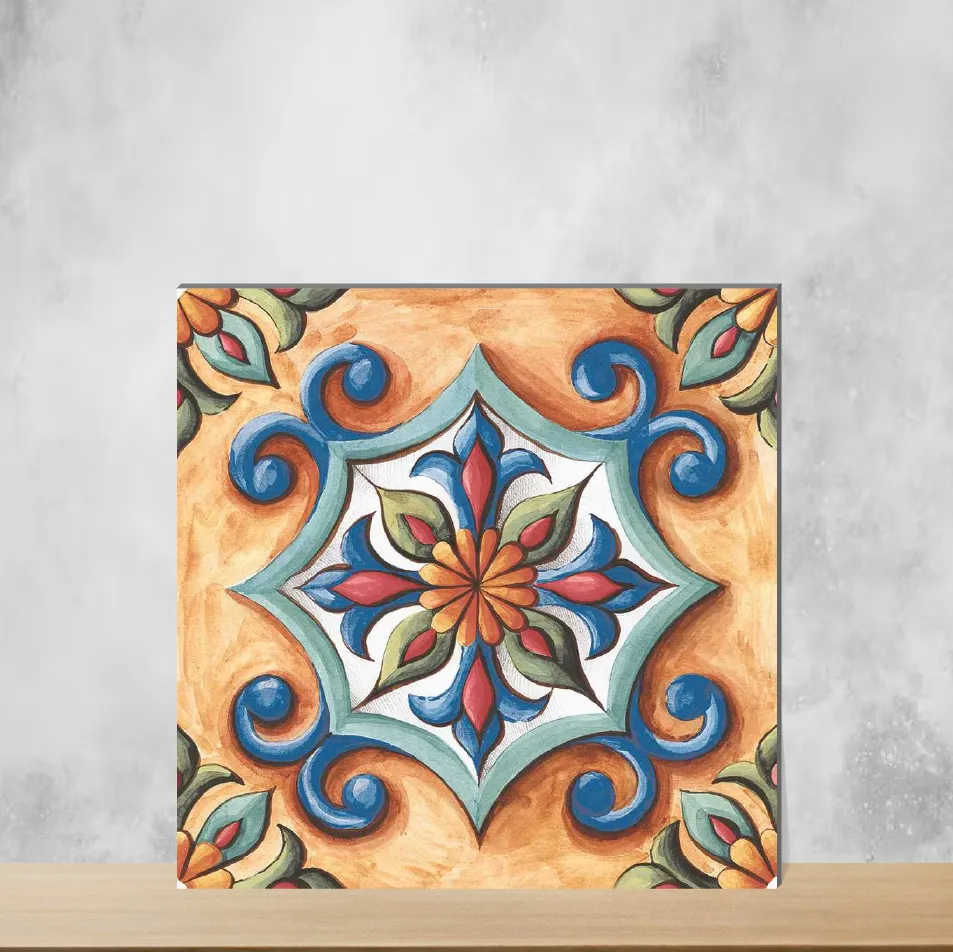 Vitrified Zellige Tar Heel Blue Moroccans Matt Square Tiles TL-4541 (12x12 inch | 9 mm)