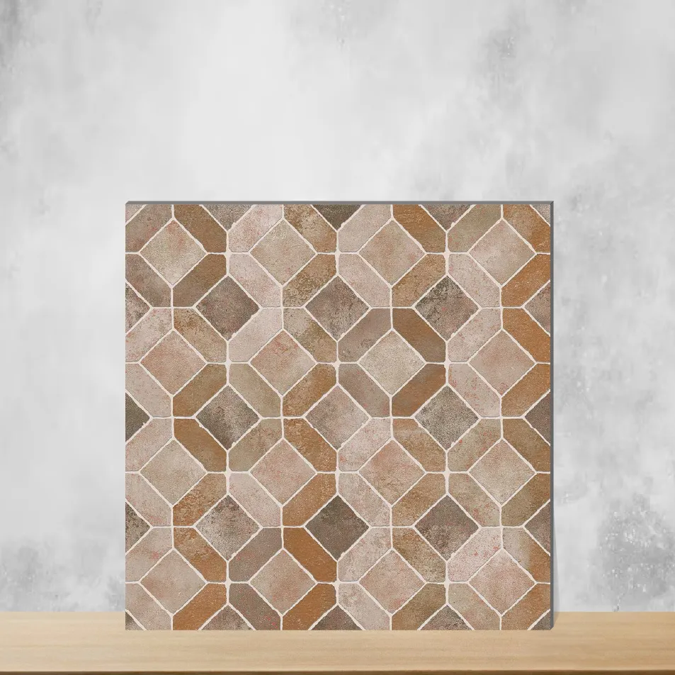 Vitrified Radiance Rustic Blue Moroccans Matt Square Tiles TL-4565-B (2x2 feet | 9 mm)