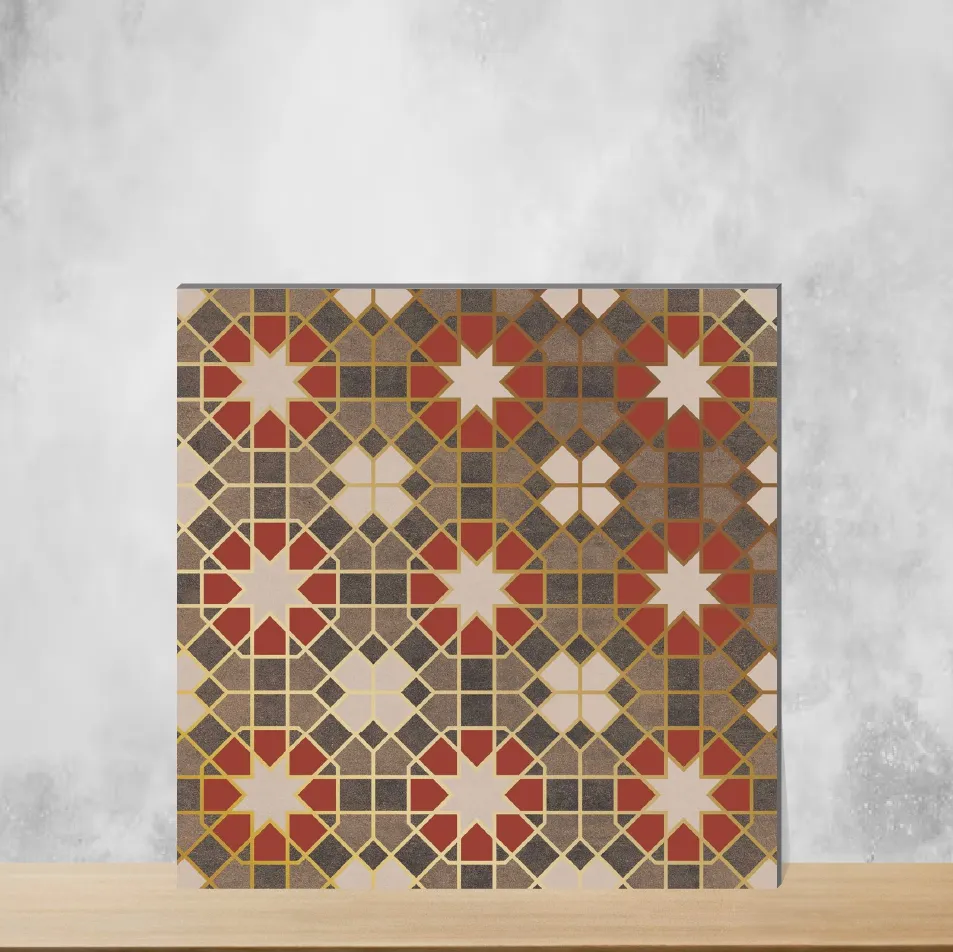 Vitrified Zellige Scarlet Festival Moroccans Matt Square Tiles TL-4564 (12x12 inch | 9 mm)