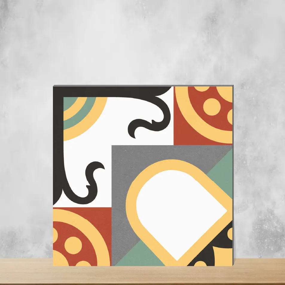 Vitrified Zellige Conceptual Art Moroccans Matt Square Tiles TL-4575 (12x12 inch | 9 mm)