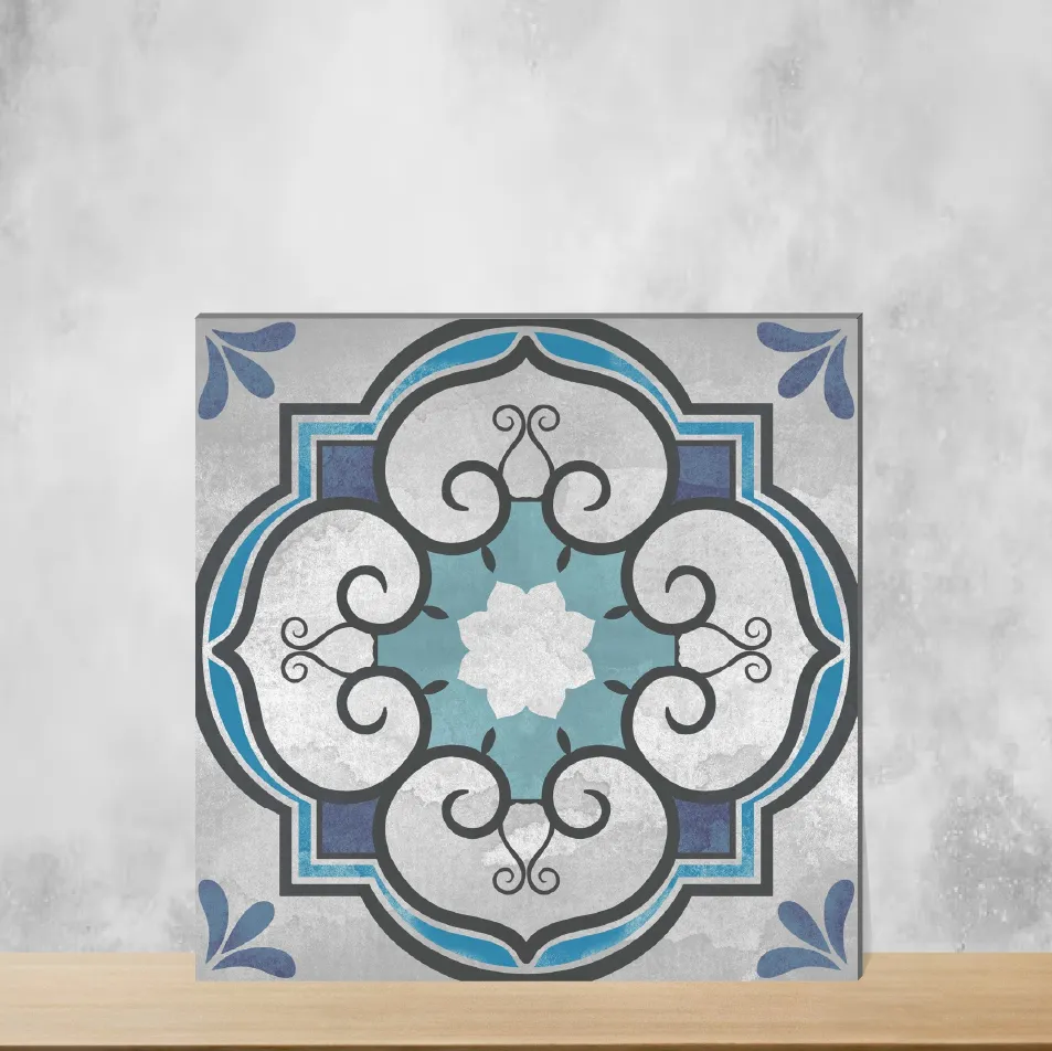 Vitrified Zellige Forest Sapphire Moroccans Matt Square Tiles TL-4578 (12x12 inch | 9 mm)