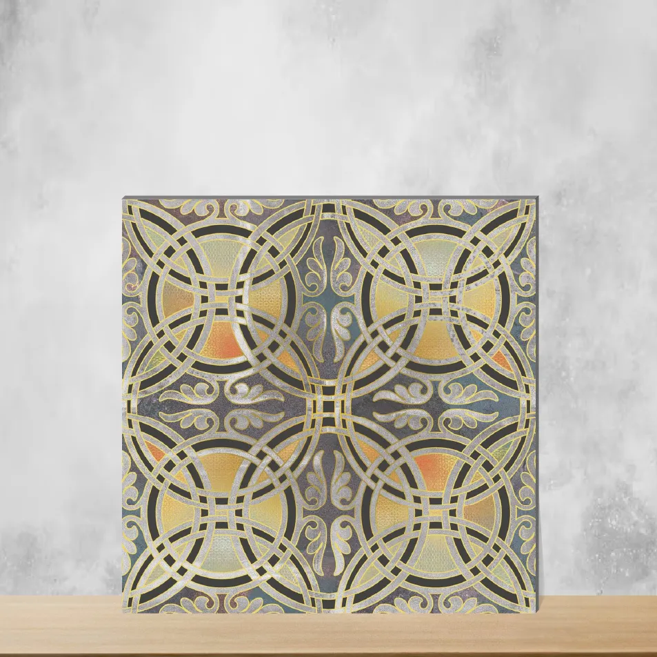 Vitrified Zellige Gradient Wreath Moroccans Matt Square Tiles TL-4580 (12x12 inch | 9 mm)