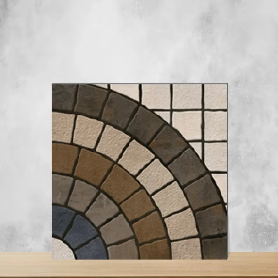 Vitrified Umber Echo Punch Textures Matt Square Tiles TL-4633 (16x16 inch | 12 mm)