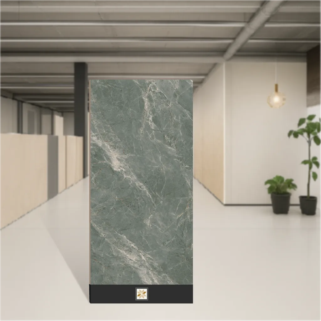 Vitrified Balki Green Marbles & Stones Matt Rectangular Tiles TL-4657 (4x2 feet | 9 mm)