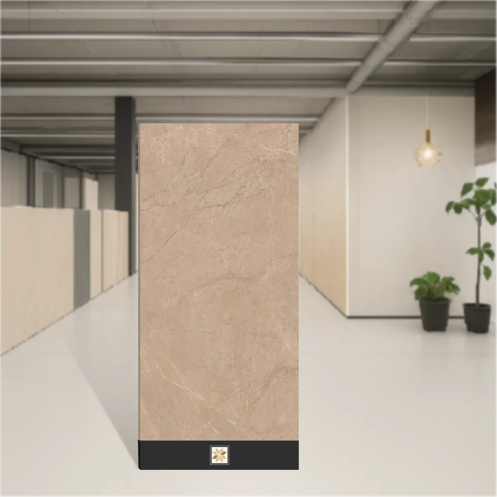 Vitrified Egeo Beige Marbles & Stones Matt Rectangular Tiles TL-4701 (4x2 feet | 9 mm)