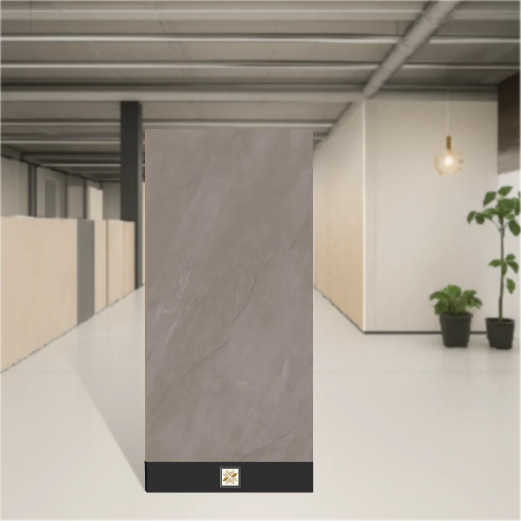 Vitrified Froges Grey Marbles & Stones Matt Rectangular Tiles TL-4709-C (4x2 feet | 9 mm)