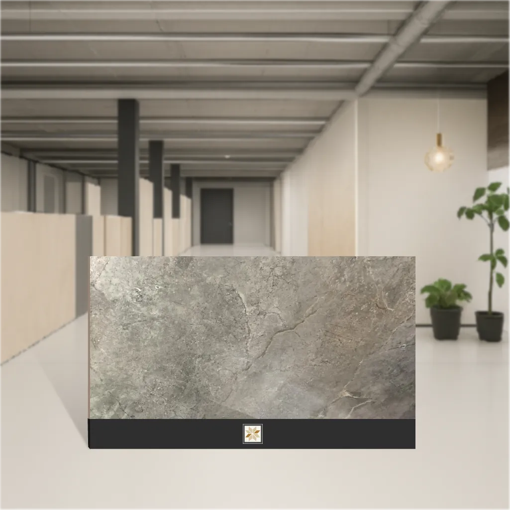 Monard Beige Marbles & Stones Glossy Rectangular Tiles TL-4793 (4x2 feet | 9 mm)