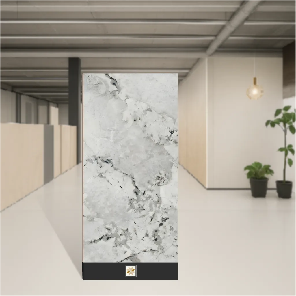 Vitrified Omrican Mocha Marbles & Stones Matt Rectangular Tiles TL-4813 (4x2 feet | 9 mm)