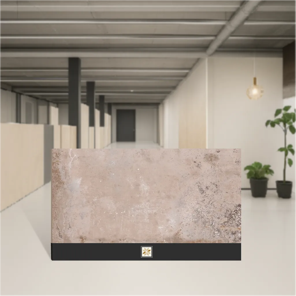 Ferro Beige Metallic Finish Matt Rectangular Tiles TL-4815 (4x2 feet | 9 mm)