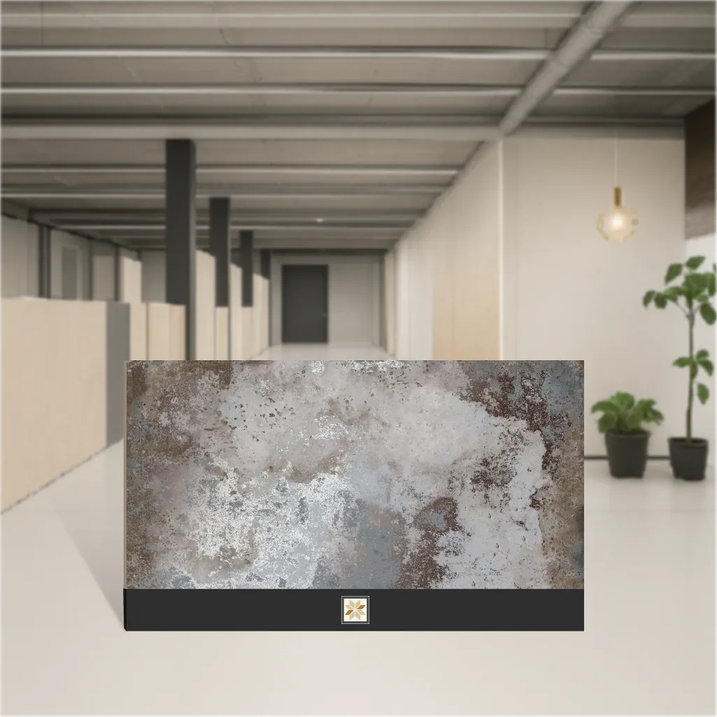 Ferro Gris Metallic Finish Matt Rectangular Tiles TL-4849-C (4x2 feet | 9 mm)