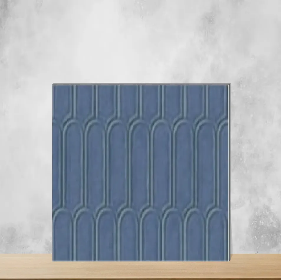 Ceramic Dark Skyline Blue Glossy Rectangular Tiles TL-514-B (12x18 inch | 6 mm)