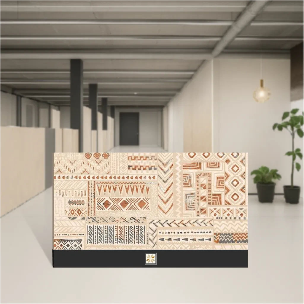 Vitrified Euri Crema Decore Highlighter Tiles Matt Rectangular Tiles TL-5107-B (4x2 feet | 9 mm)