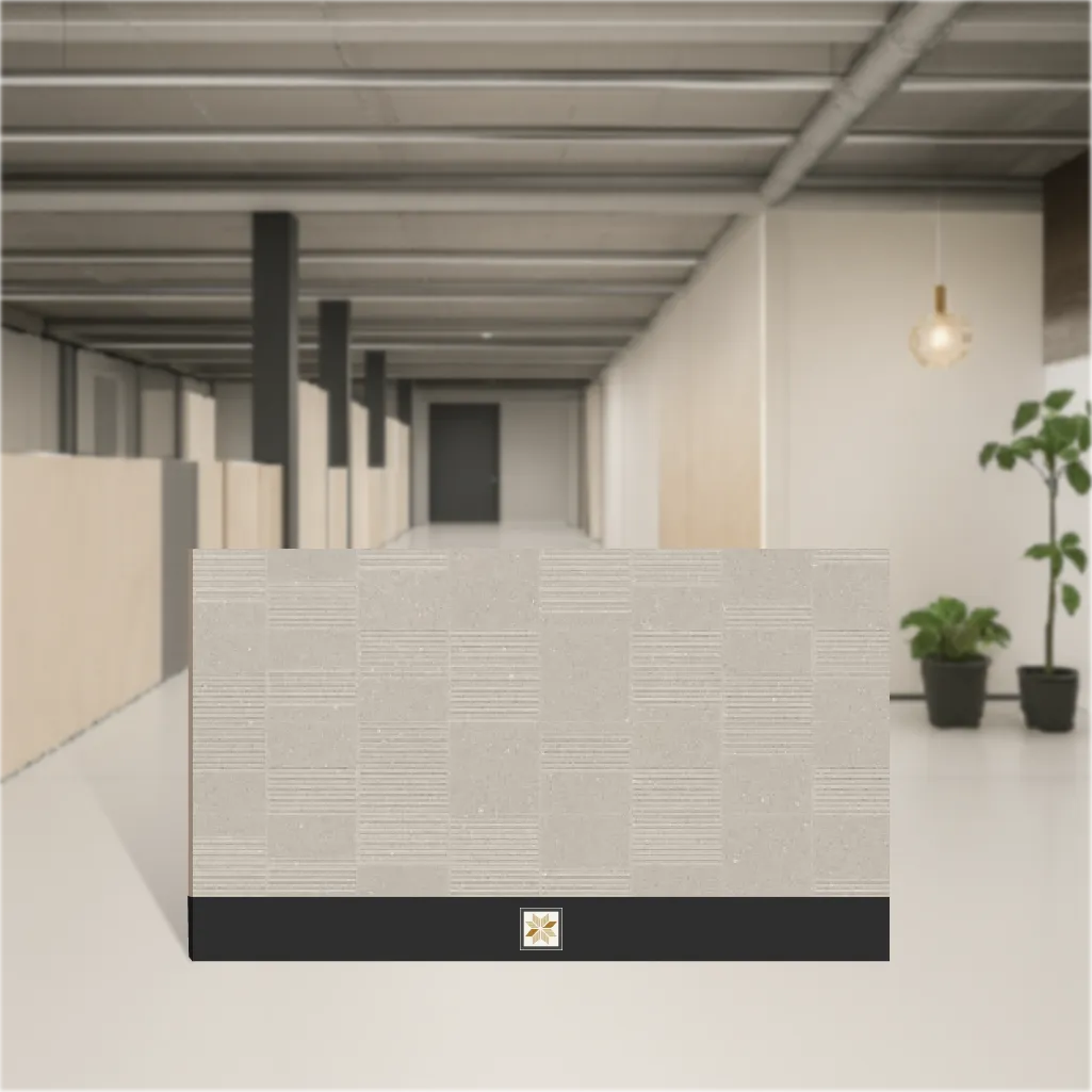 Vitrified Sage Mist Barcode Highlighter Tiles Matt Rectangular Tiles TL-4924-J (4x2 feet | 9 mm)