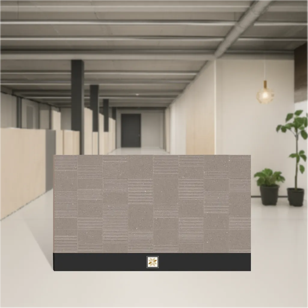 Vitrified Saga Nut Barcode Highlighter Tiles Matt Rectangular Tiles TL-4924-F (4x2 feet | 9 mm)
